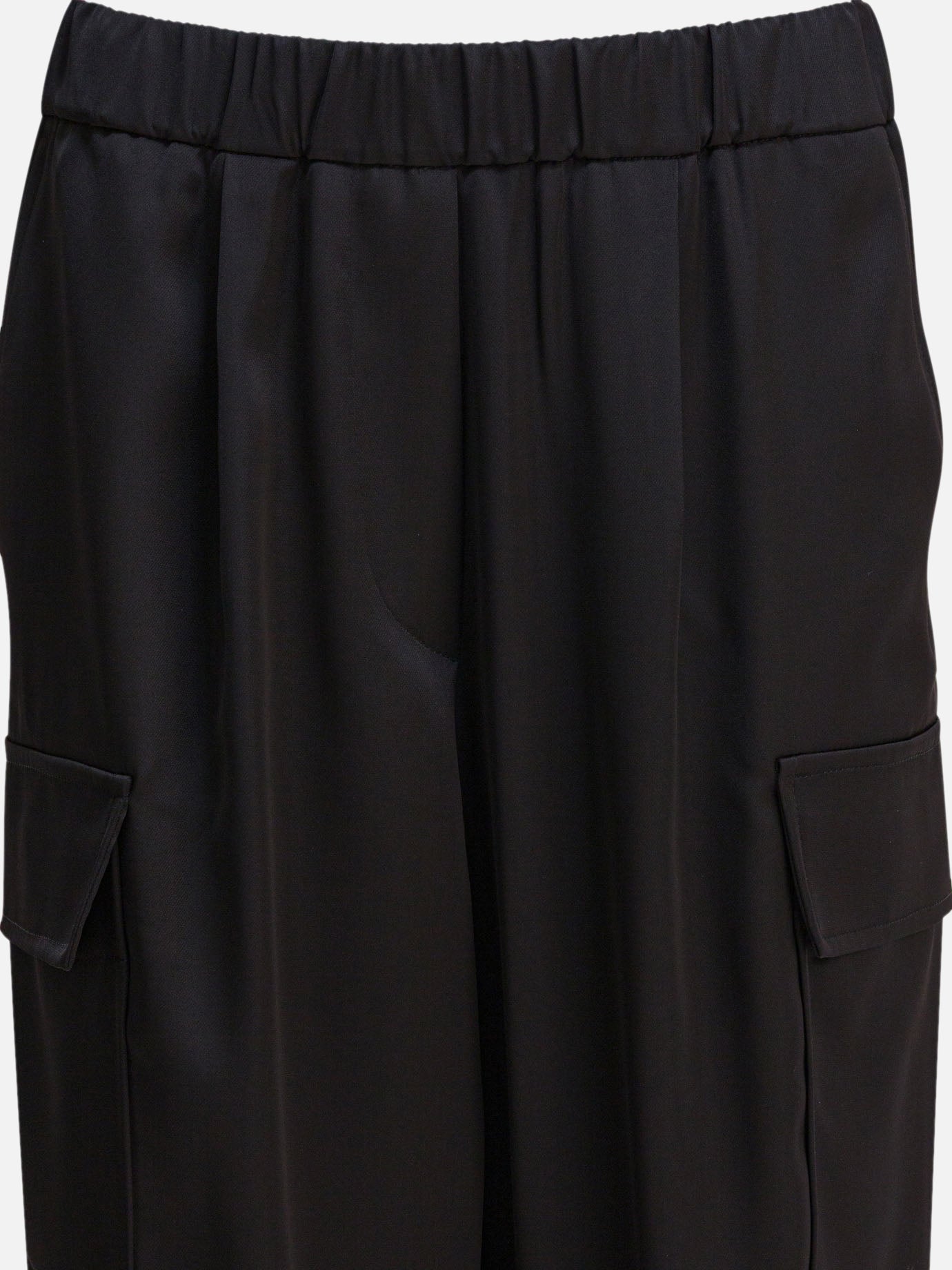 Cargo & parachute trousers Solid colour  Black - Semper Women | PDP | VIETTI Online Store | thumbnail_3