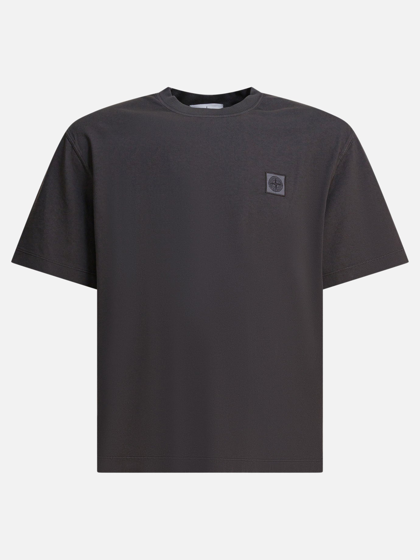 T-shirt girocollo Logo  Grigio - Stone Island Uomo | PDP | VIETTI Online Store | thumbnail