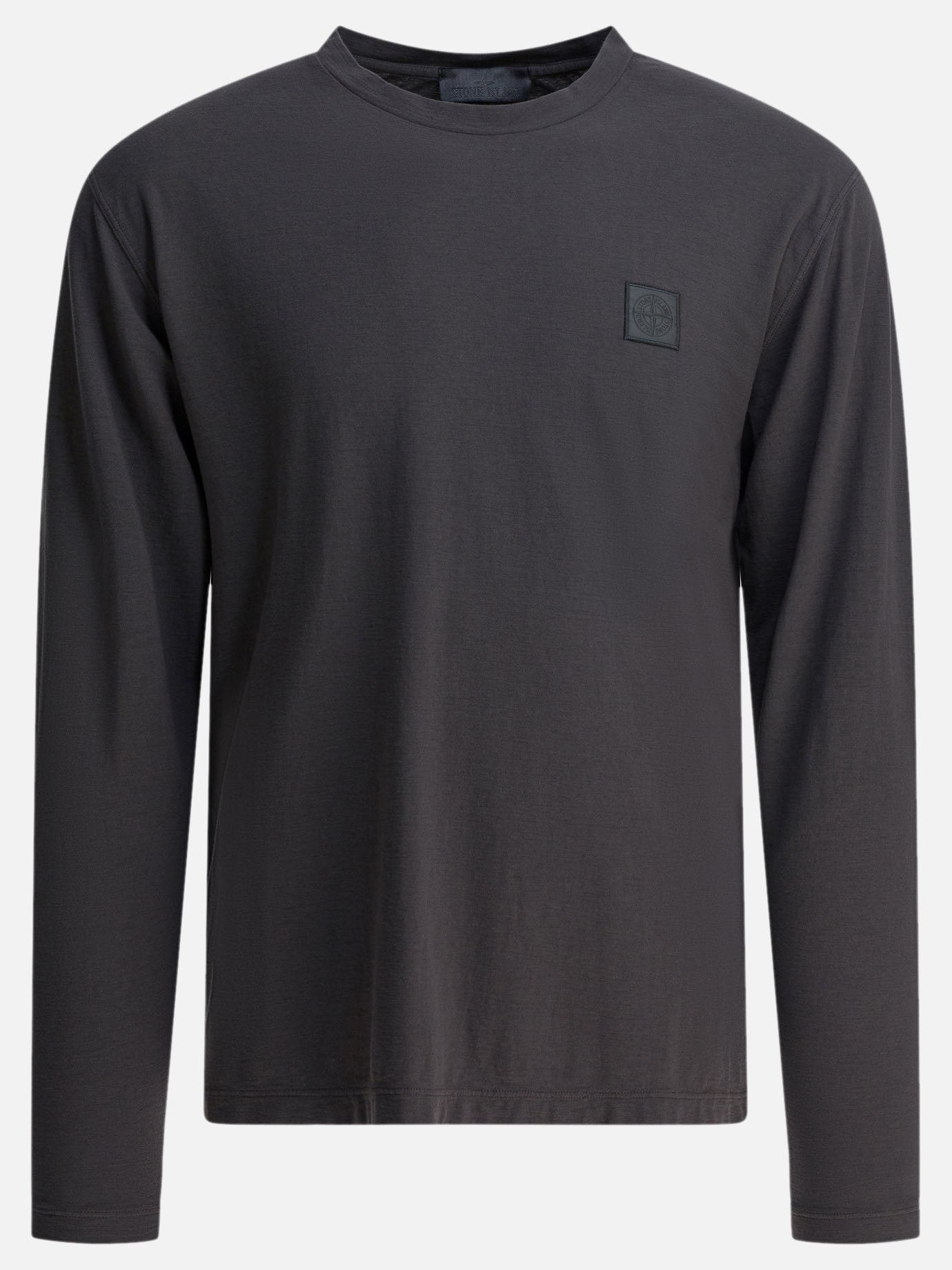 T-shirt girocollo Logo  Grigio - Stone Island Uomo | PDP | VIETTI Online Store | Zoom-Modal
