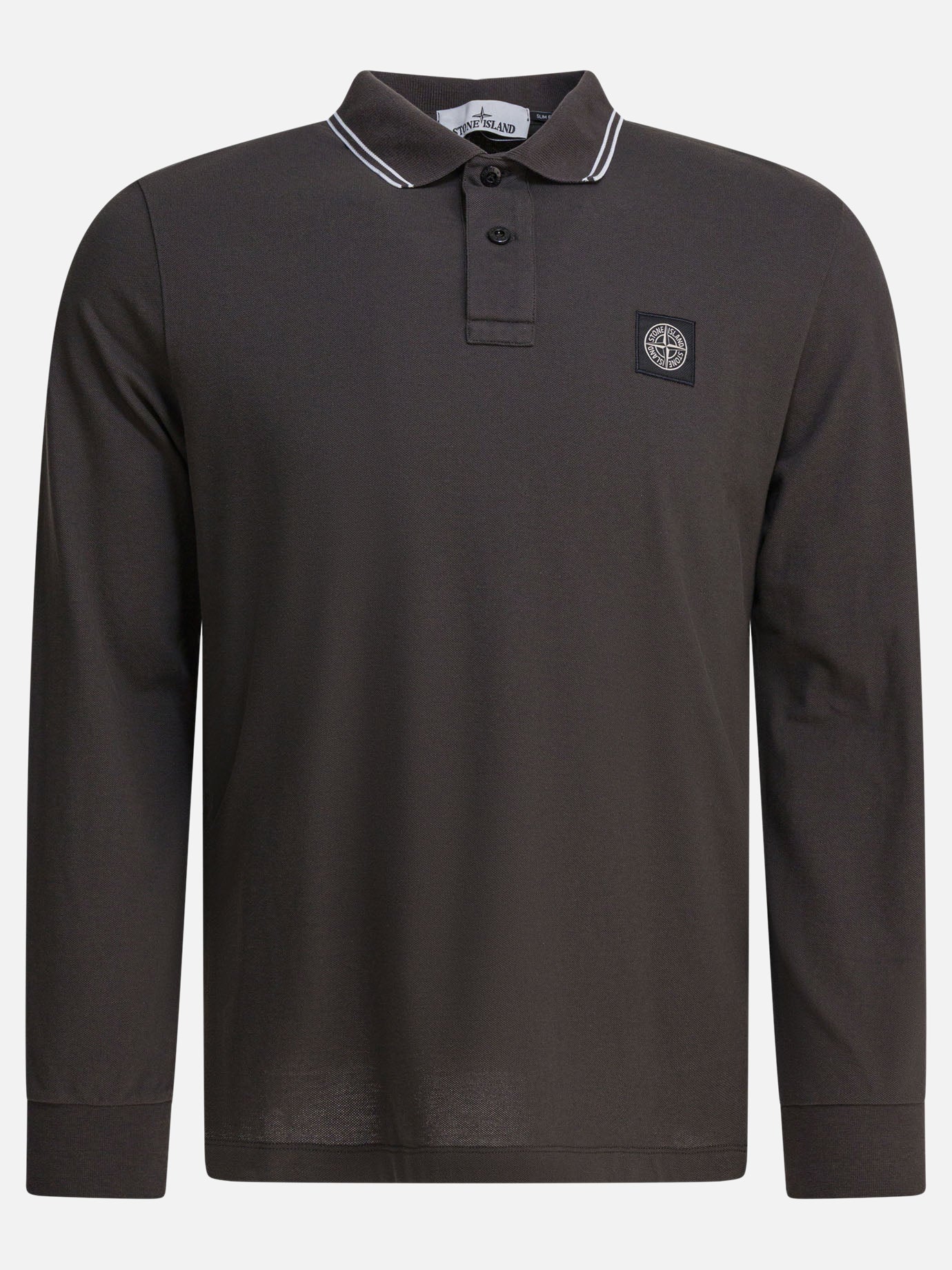 Polo con bottoni Logo  Grigio - Stone Island Uomo | PDP | VIETTI Online Store | Zoom-Modal
