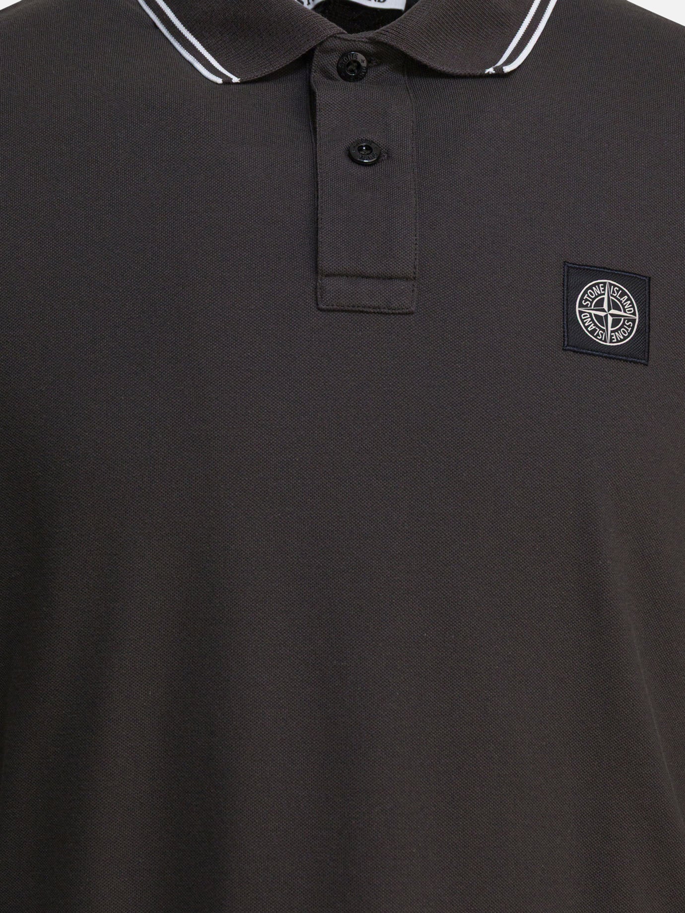Polo con bottoni Logo  Grigio - Stone Island Uomo | PDP | VIETTI Online Store | Zoom-Modal_3
