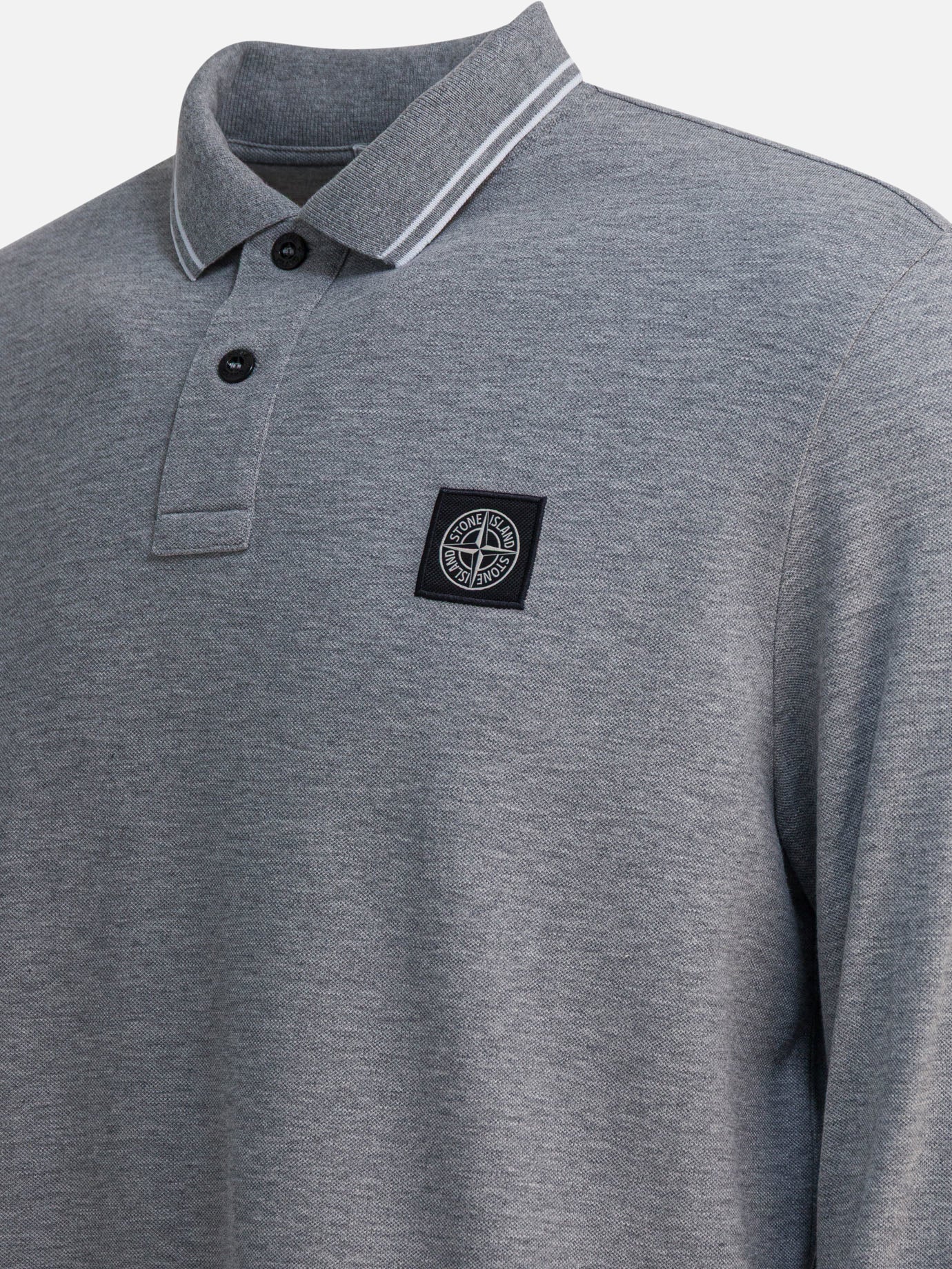 Polo shirts with buttons Logo  Grey - Stone Island Men | PDP | VIETTI Online Store | Zoom-Modal_4
