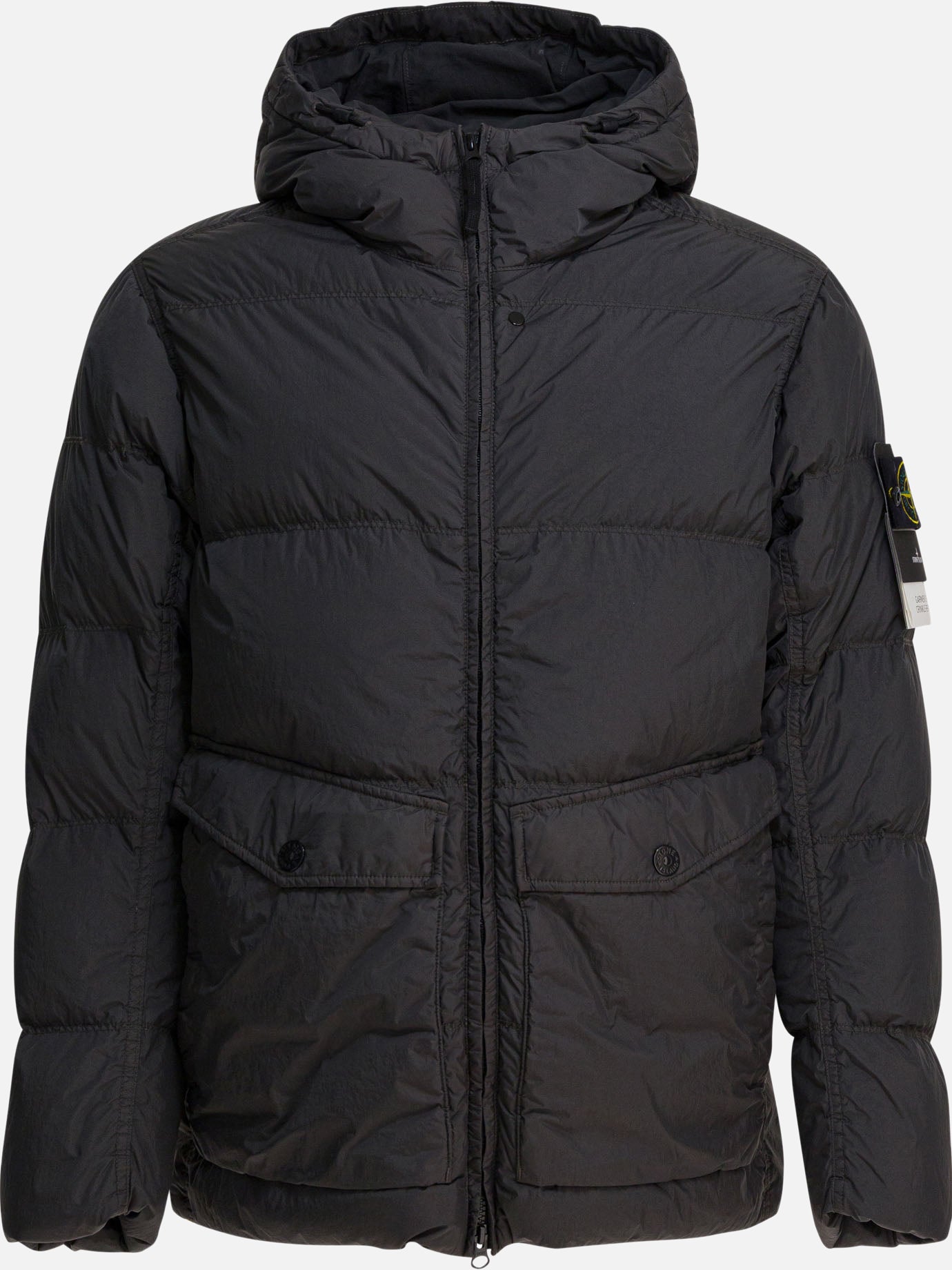 Piumini corti Logo  Grigio - Stone Island Uomo | PDP | VIETTI Online Store | thumbnail