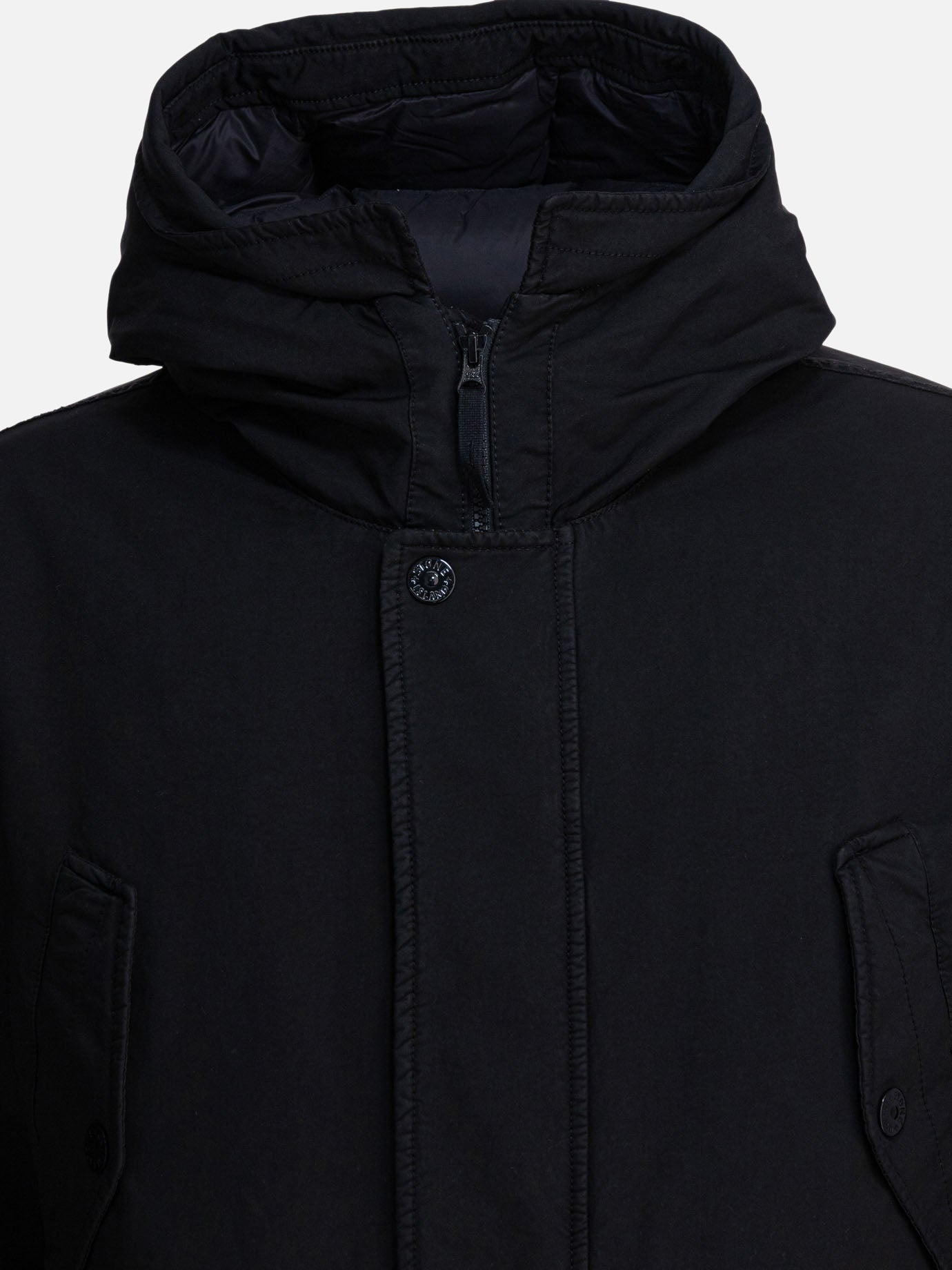 Piumini corti Logo  Nero - Stone Island Uomo | PDP | VIETTI Online Store | Zoom-Modal_3
