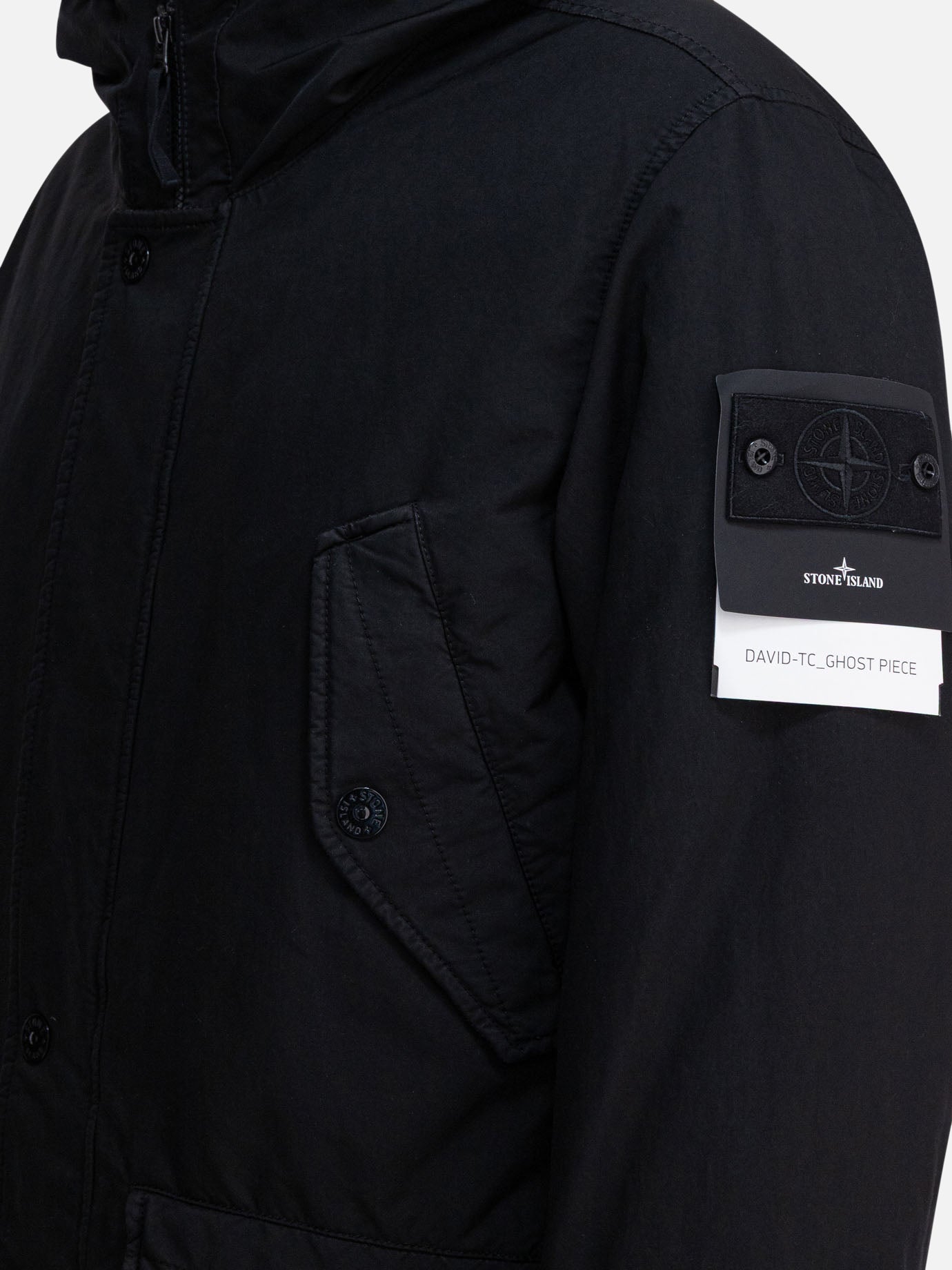 Piumini corti Logo  Nero - Stone Island Uomo | PDP | VIETTI Online Store | Zoom-Modal_4
