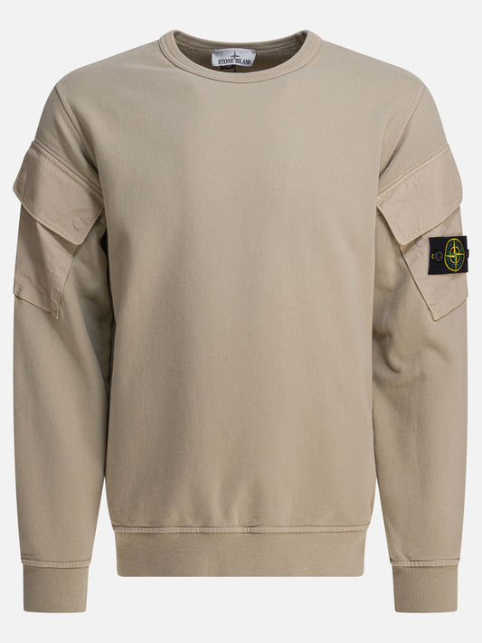 Crewnecks Logo  Beige - Stone Island Men | PLP | VIETTI Online Store 
