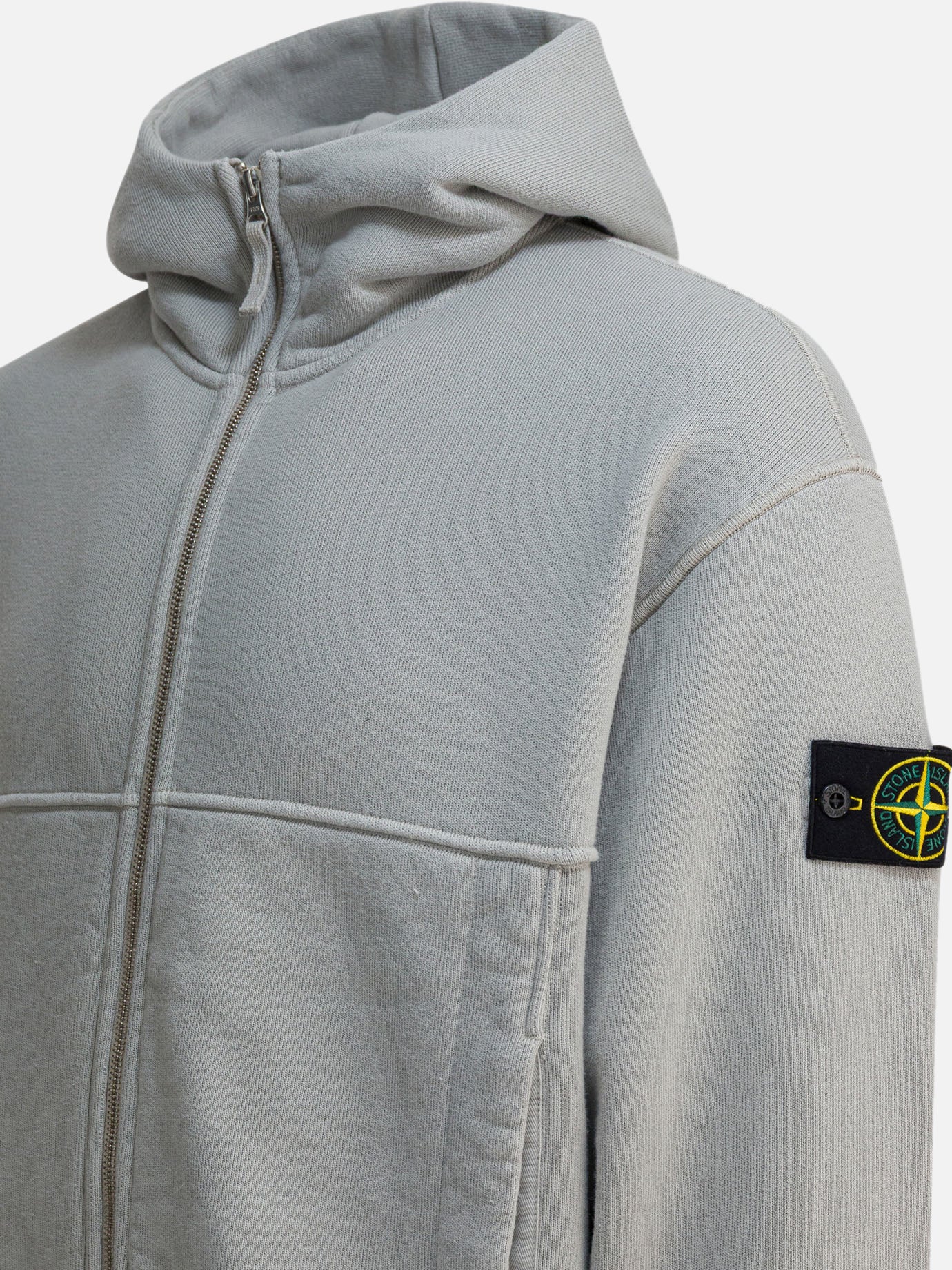 Full zip sweatshirts Logo  Grey - Stone Island Men | PDP | VIETTI Online Store | Zoom-Modal_4
