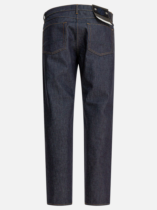 Jeans a gamba dritta Solid colour  Blu - Stone Island Uomo | PDP | VIETTI Online Store | 2
