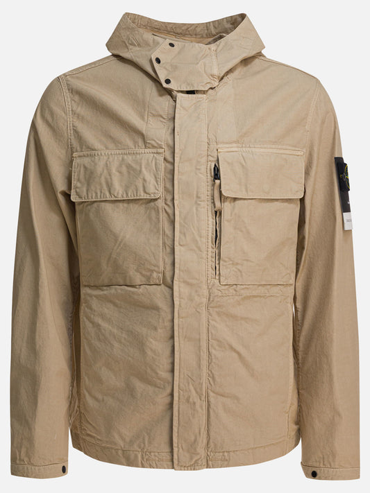 Stone Island Giacca impermeabile in canvas 25386002_M Beige 1