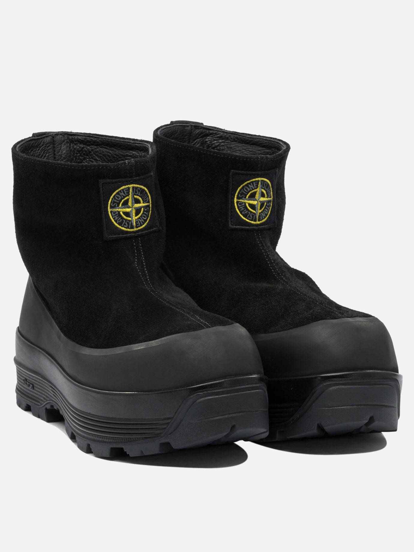 Stivaletti da pioggia 100% calf leather - 100% rubber  Nero - Stone Island Uomo | PDP | VIETTI Online Store | thumbnail_2