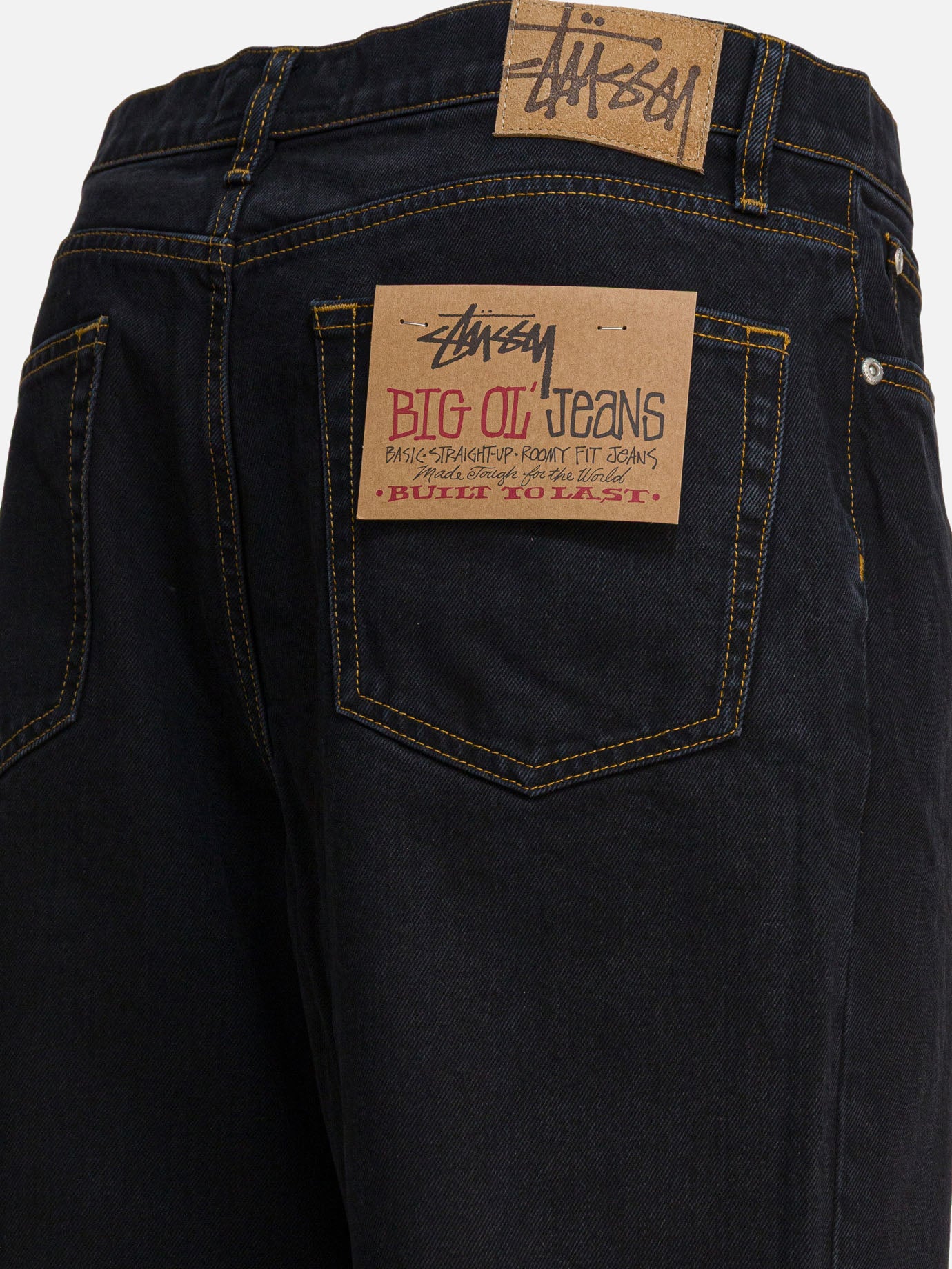 Jeans a gamba dritta Solid colour  Nero - Stüssy Uomo | PDP | VIETTI Online Store | Zoom-Modal_4
