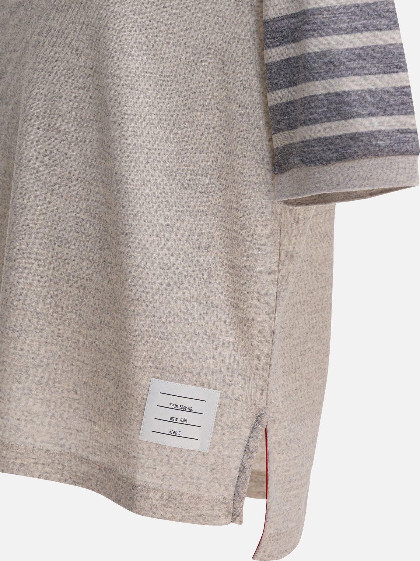 T-shirt girocollo Solid colour  Grigio - Thom Browne Uomo | PDP | VIETTI Online Store | thumbnail_4
