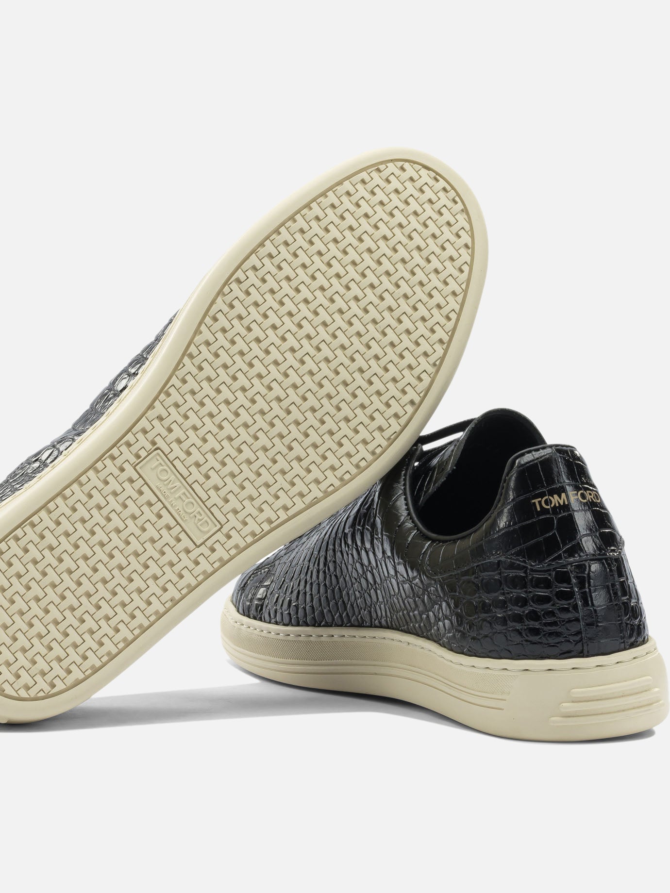 Low top sneakers 95% calf leather 5% brass - 100% rubber  Black - Tom Ford Men | PDP | VIETTI Online Store | thumbnail_5