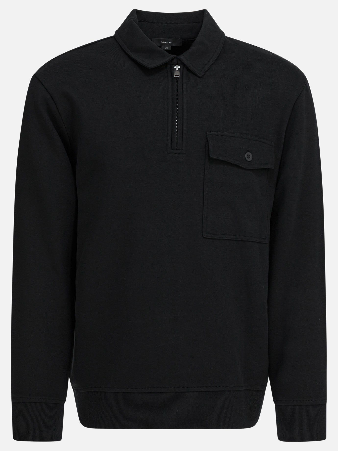Polo shirts with buttons Solid colour  Black - Vince Men | PDP | VIETTI Online Store | thumbnail