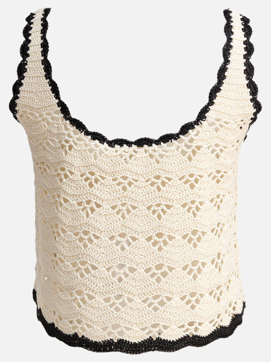 Tank tops Textured knit  Beige - Zimmermann Women | PDP | VIETTI Online Store | 2
